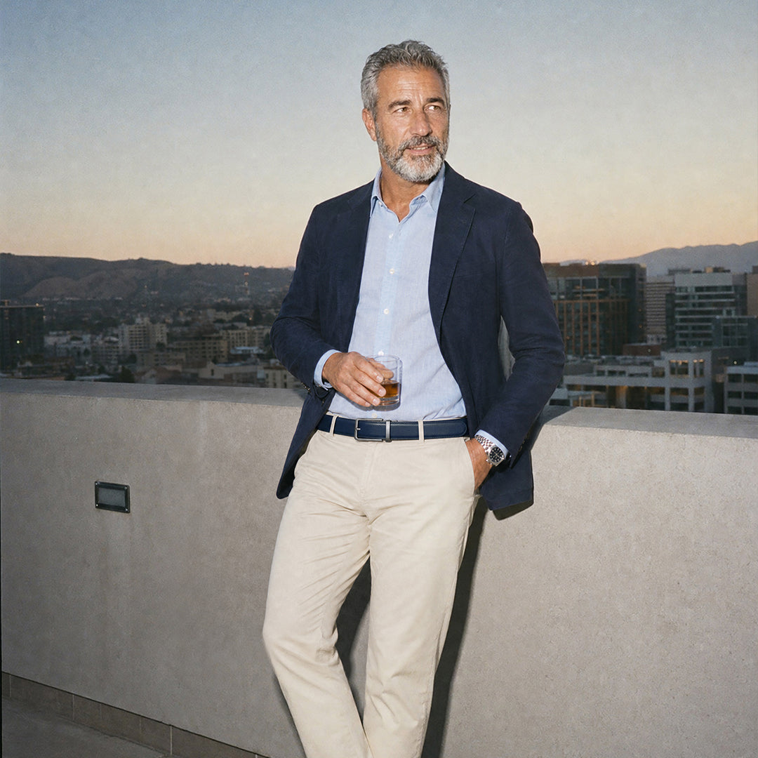 THE CLASSIC BELT - BLAUW