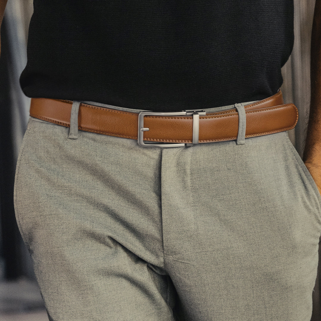 THE CLASSIC BELT -  COGNAC